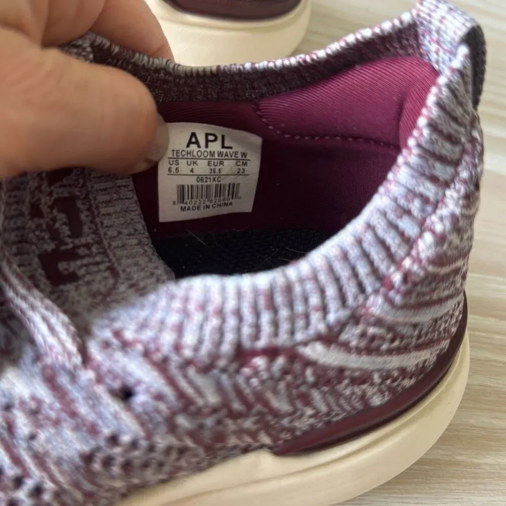 APL Athletic Propulsion Labs - Wave TechLoom Running Sneakers - Burgundy 6.5